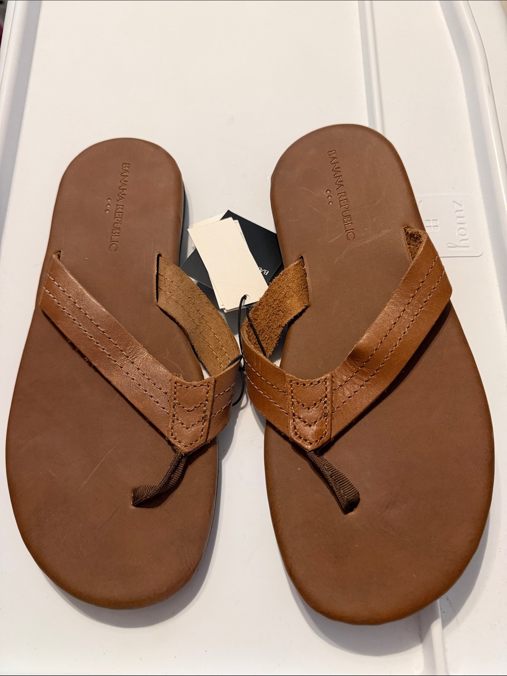 Banana Republic Men's Brown Leather Thong Sandals